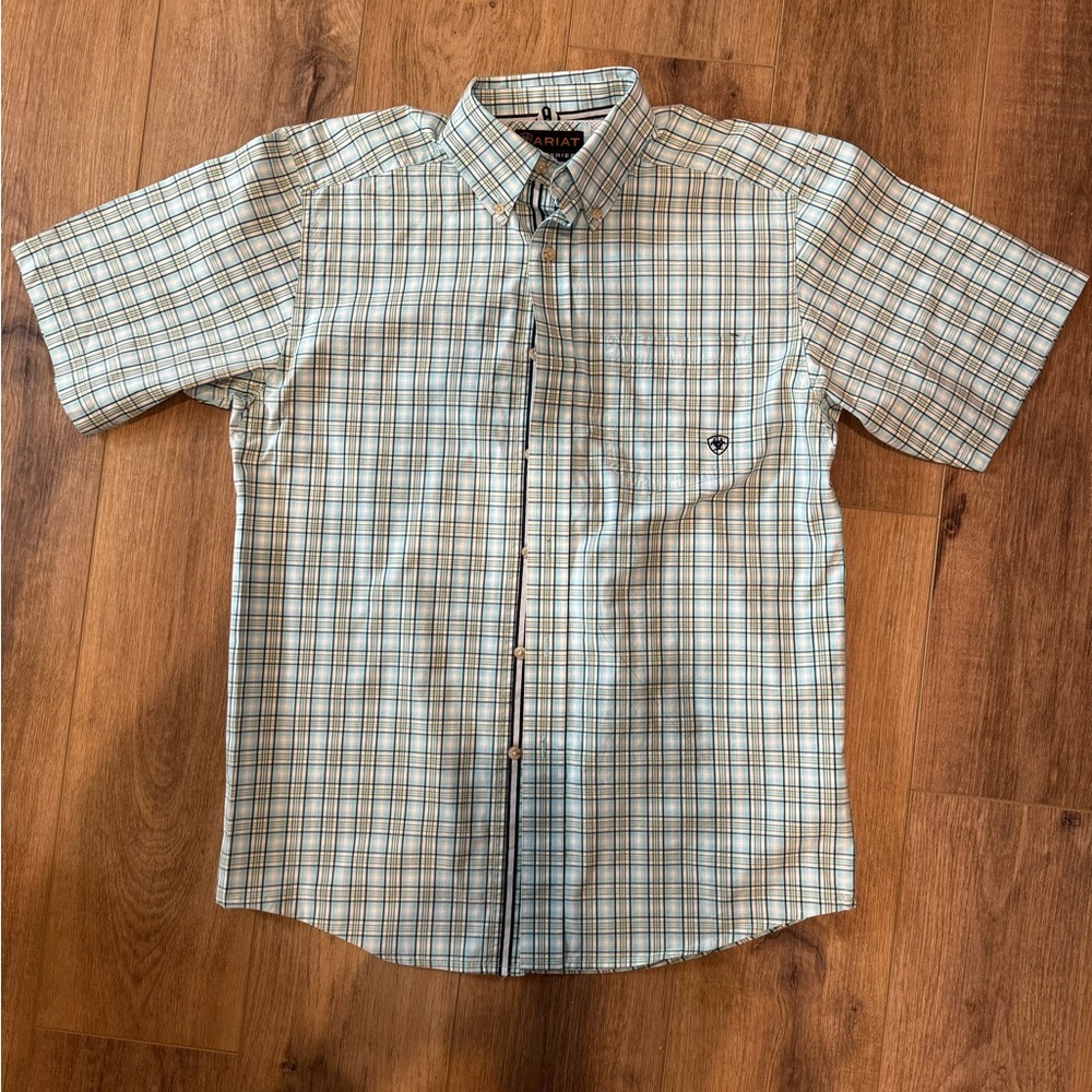Ariat Pro Series Men Button Down Shirt Small